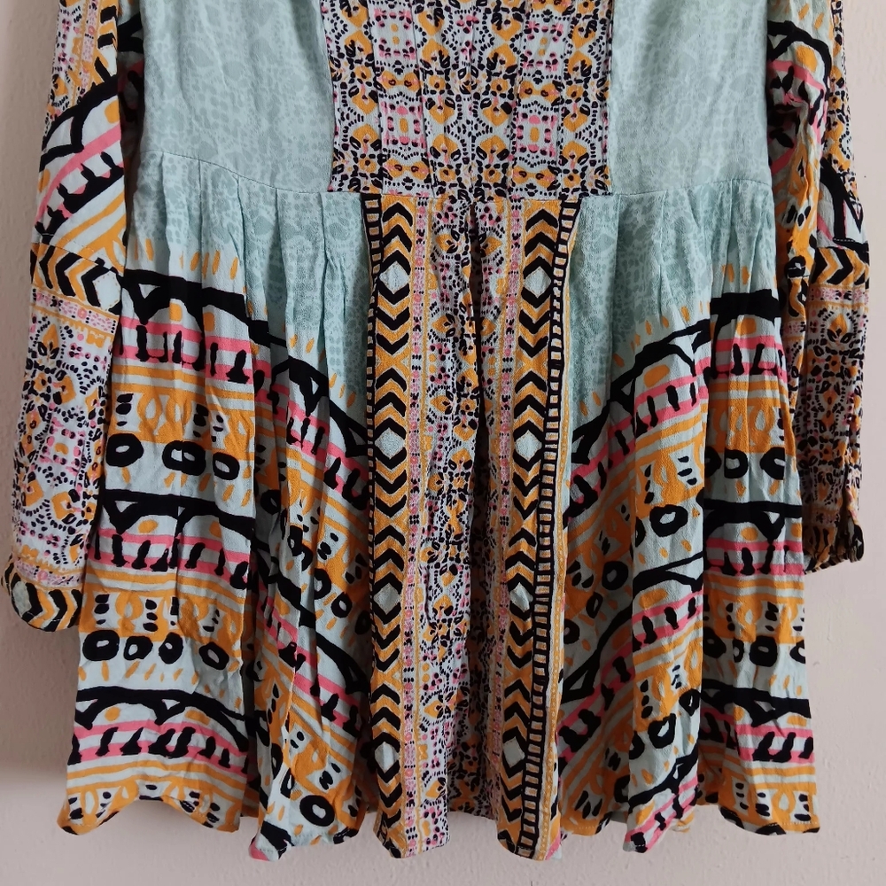Free People Tegan Border Printed Mini Dress - Picture 4 of 8